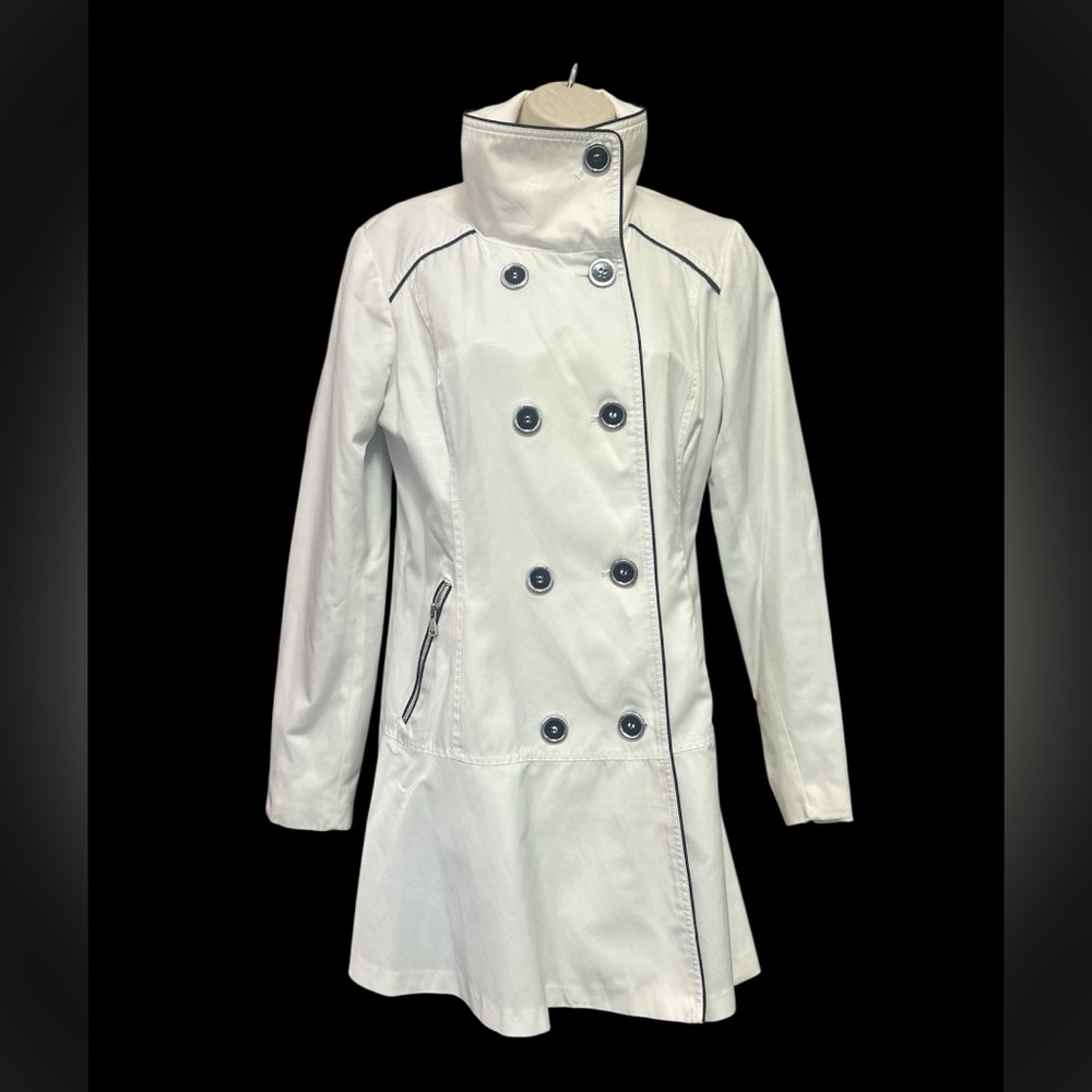 Guess Chic clean White Double-Breasted Women's Trench Coat